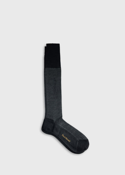 Wool Micro Houndstooth Sock - Paul Stuart Essential