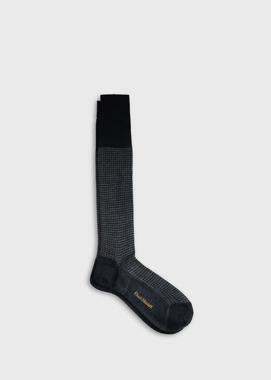 Wool Micro Houndstooth Sock - Paul Stuart Essential