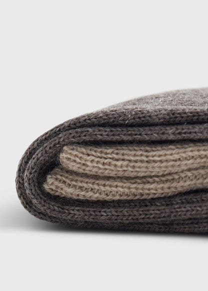 Wool Ribbed Sock with Contrast Trim - Paul Stuart Everyday