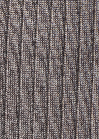 Wool Ribbed Sock with Contrast Trim - Paul Stuart Everyday
