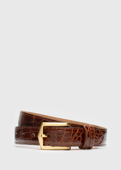 Men's Glazed Alligator Belt in Gold - Paul Stuart - Paul Stuart Hot Sale