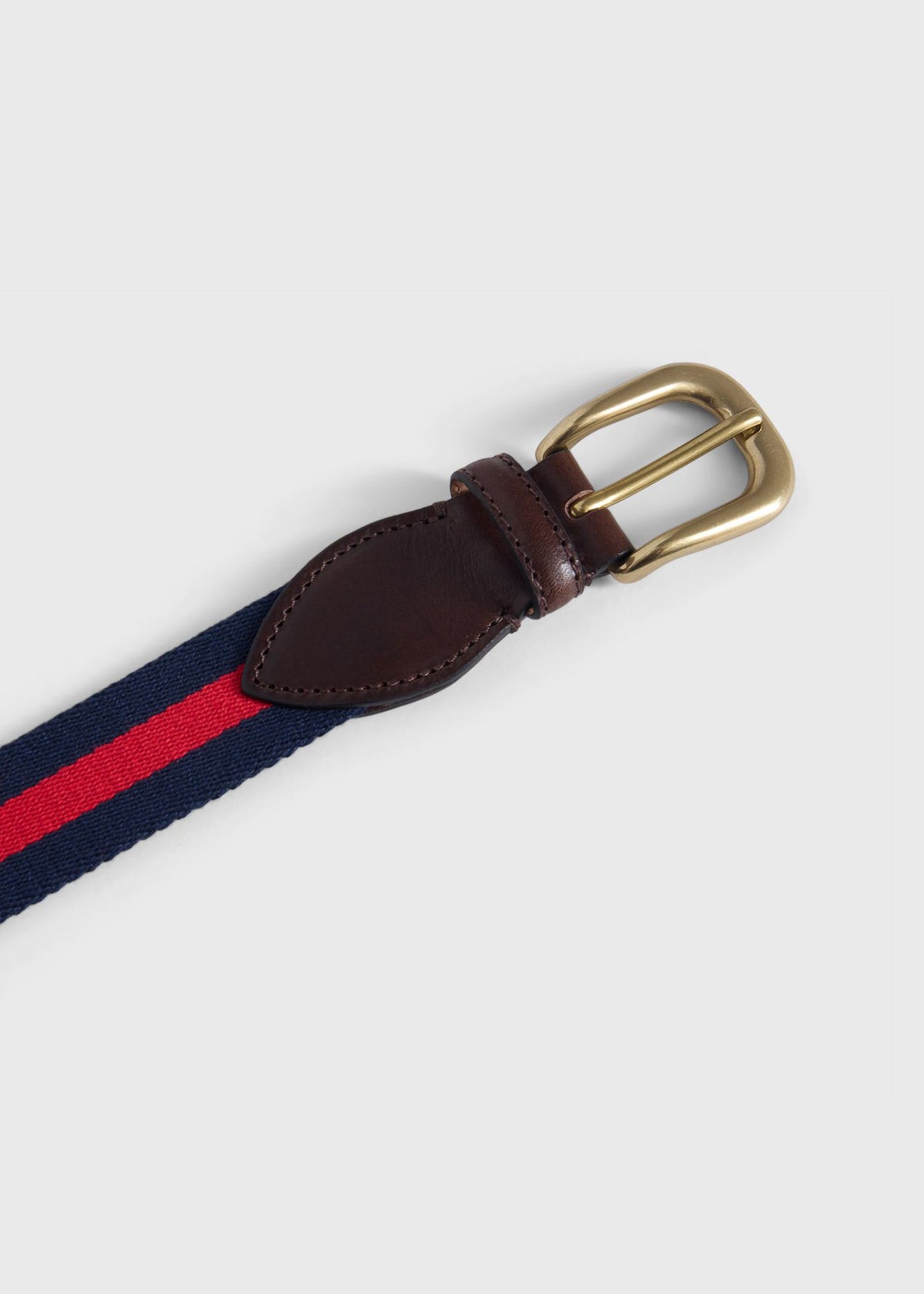 Striped Belt with Leather Trim - Paul Stuart Hot Sale