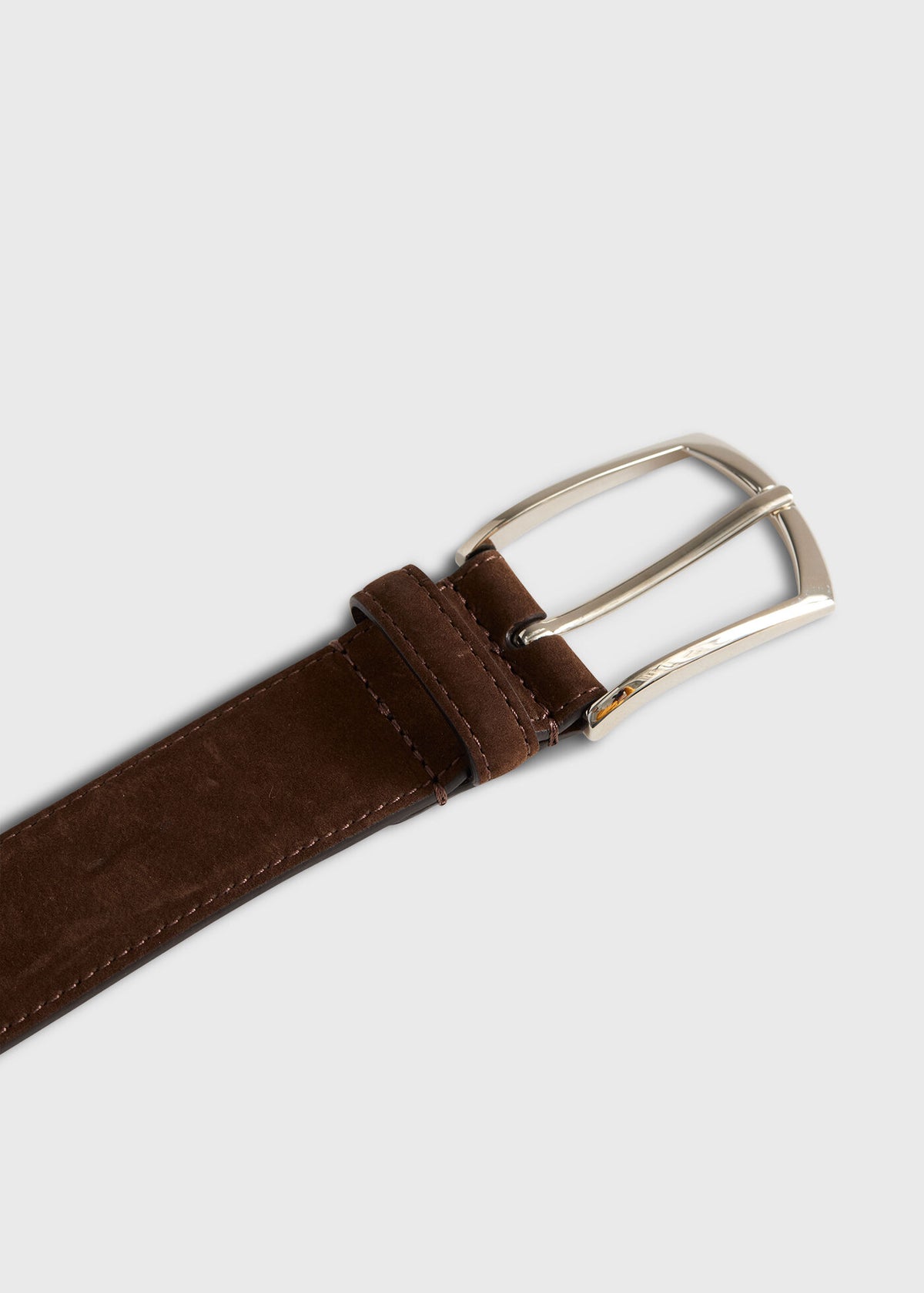 Nubuck Suede Belt with Gold Buckle - Paul Stuart Exclusive