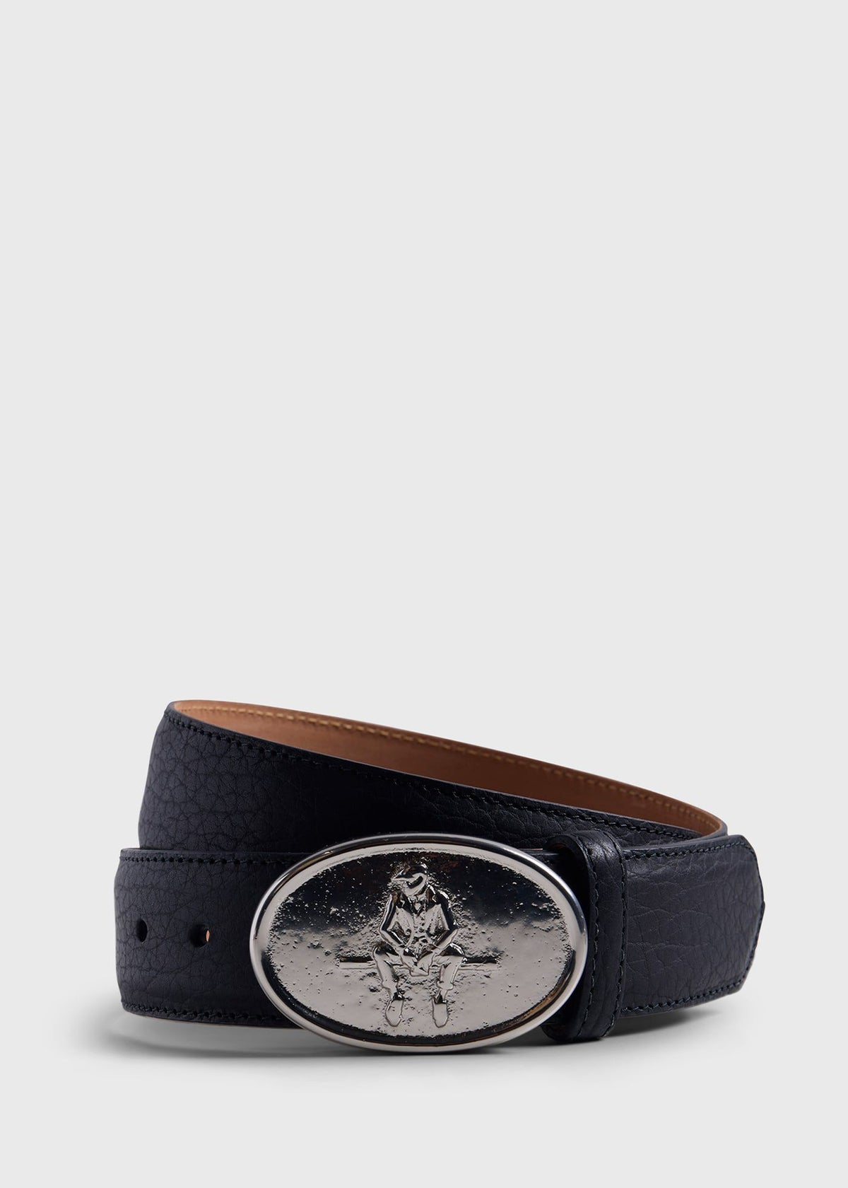 Man on the Fence Gunmetal Buckle Belt - Paul Stuart Trending