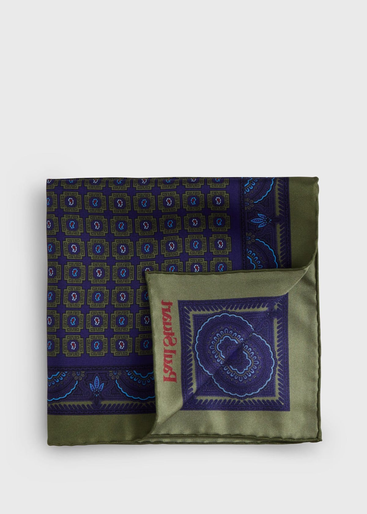 Printed Silk Medallion Pocket Square - Paul Stuart Discount