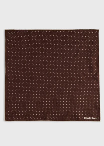 Printed Silk Dot Pocket Square - Paul Stuart Top Pick