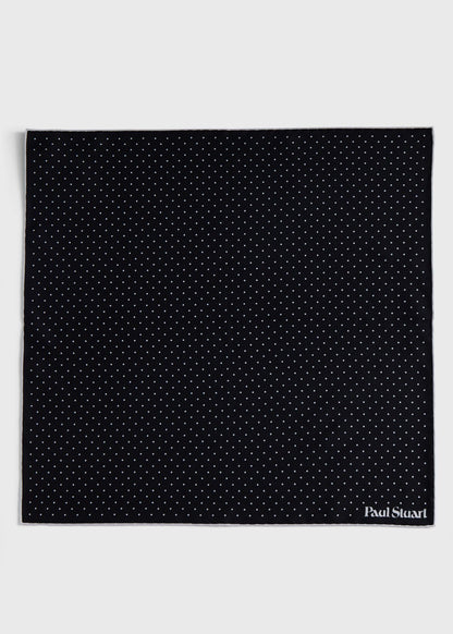 Printed Silk Dot Pocket Square - Paul Stuart Premium