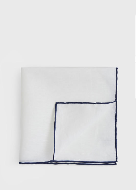 Handkerchief with Contrast Border - Paul Stuart Trusted