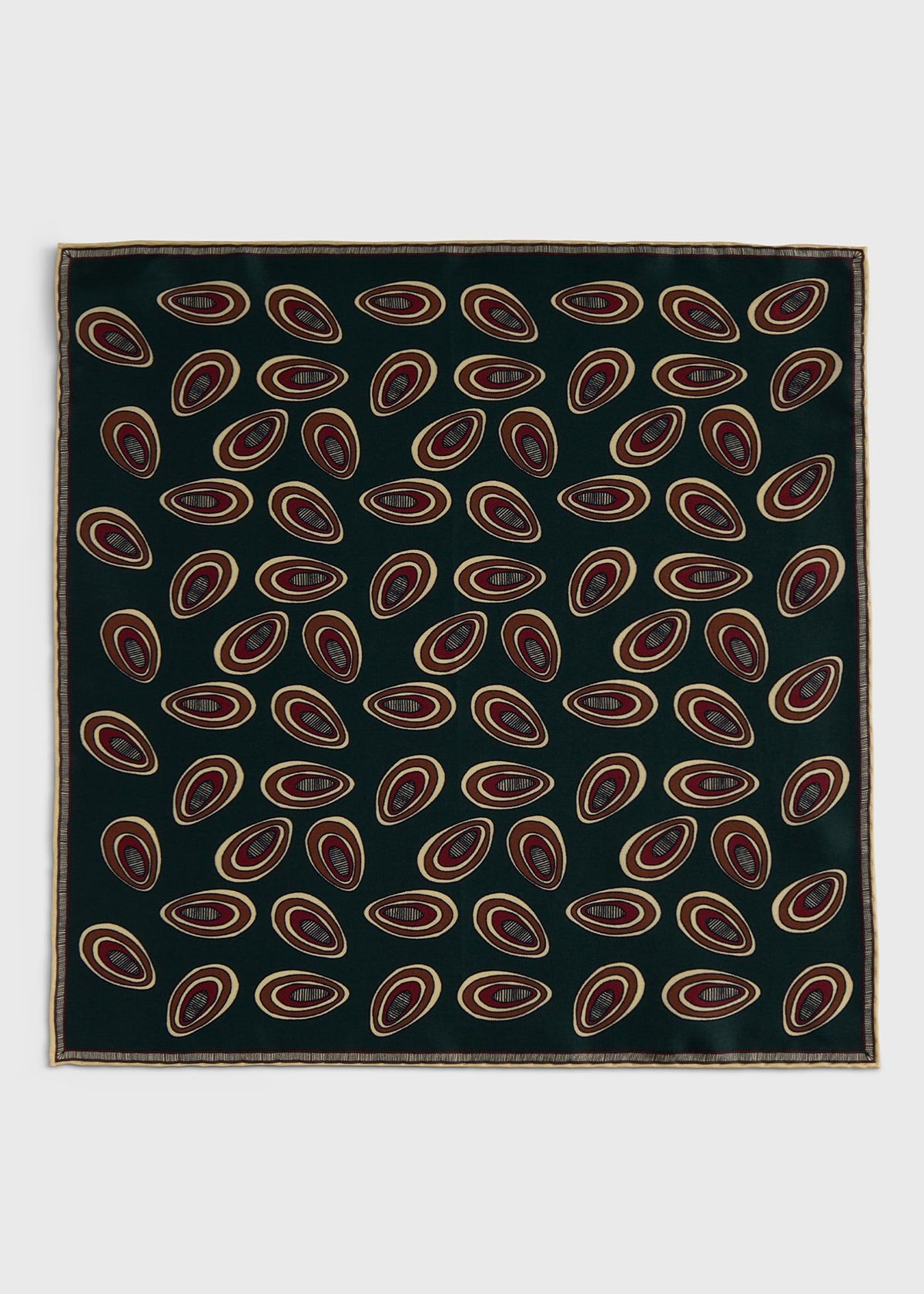 Printed Silk Deco Pocket Square - Paul Stuart Customer Favorite