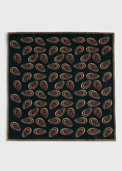 Printed Silk Deco Pocket Square - Paul Stuart Customer Favorite
