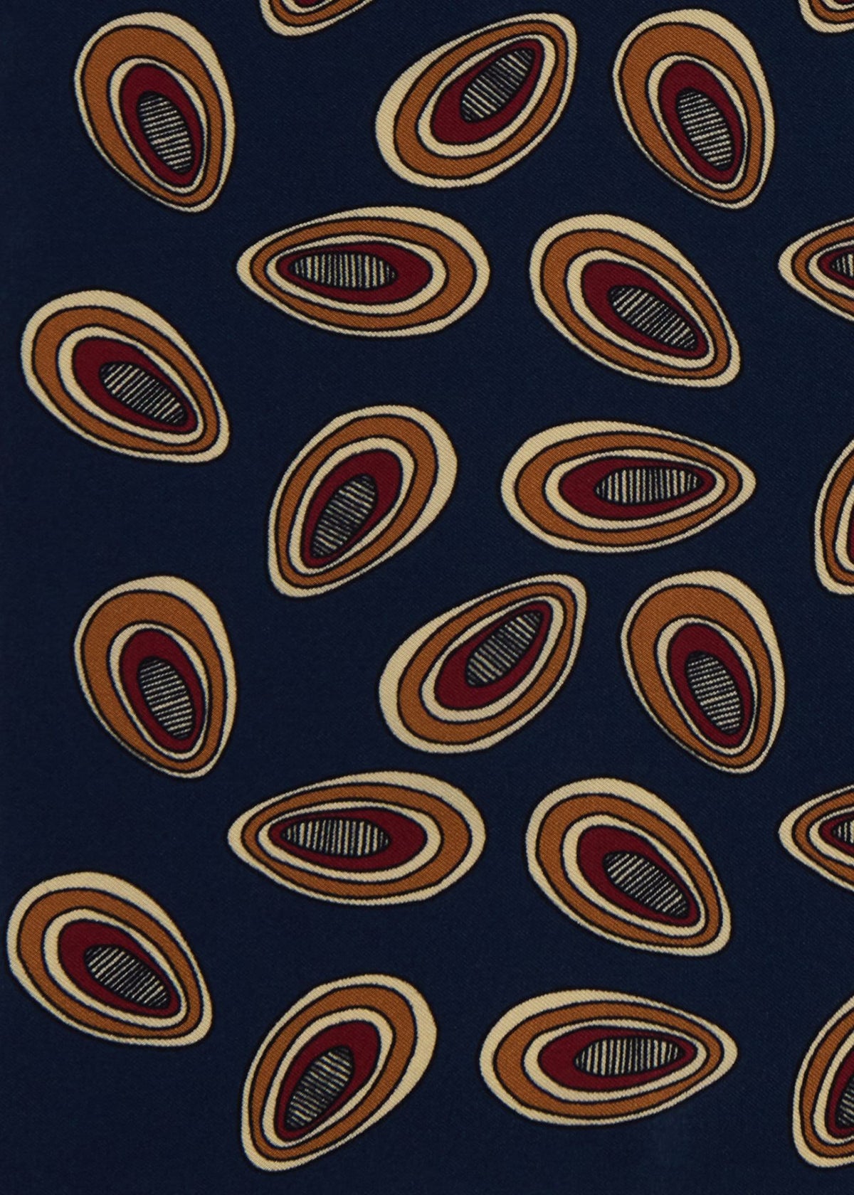 Printed Silk Deco Pocket Square - Paul Stuart Premium