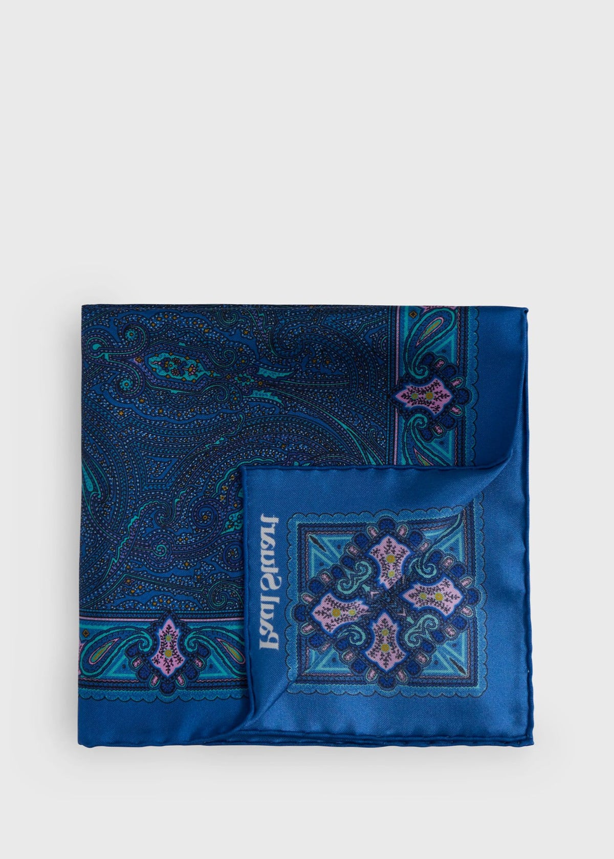 Printed Silk Paisley Pocket Square - Paul Stuart Premium