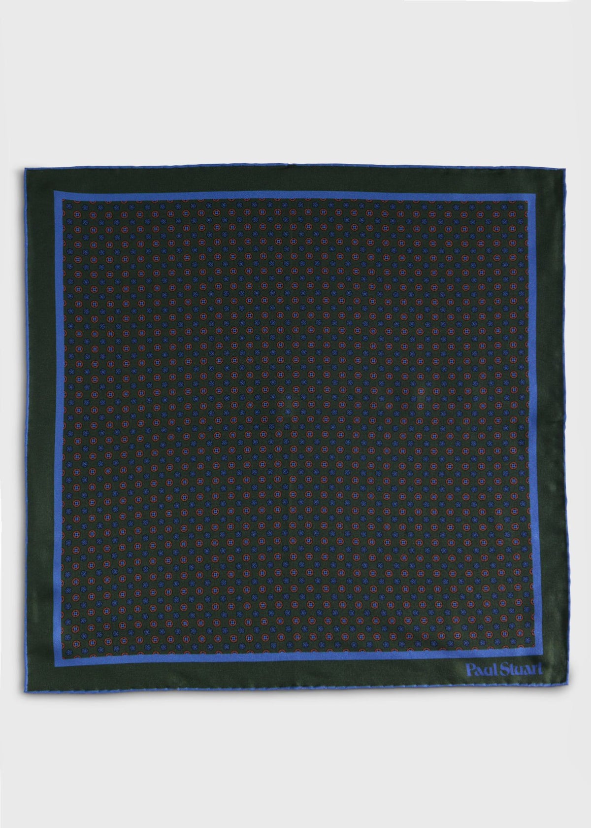 Micro Medallion Print Pocket Square - Paul Stuart Recommended