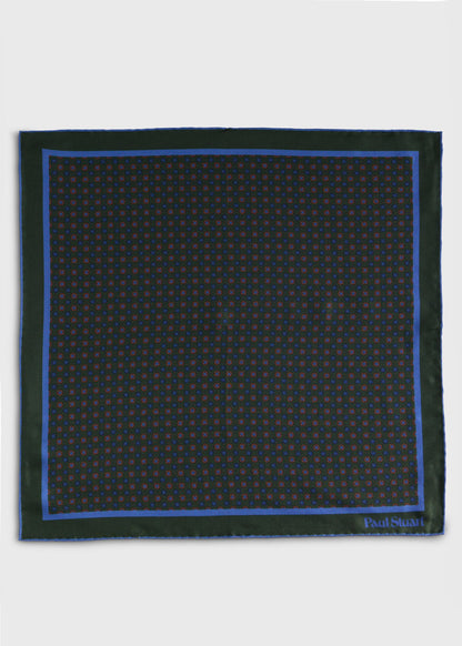 Micro Medallion Print Pocket Square - Paul Stuart Recommended