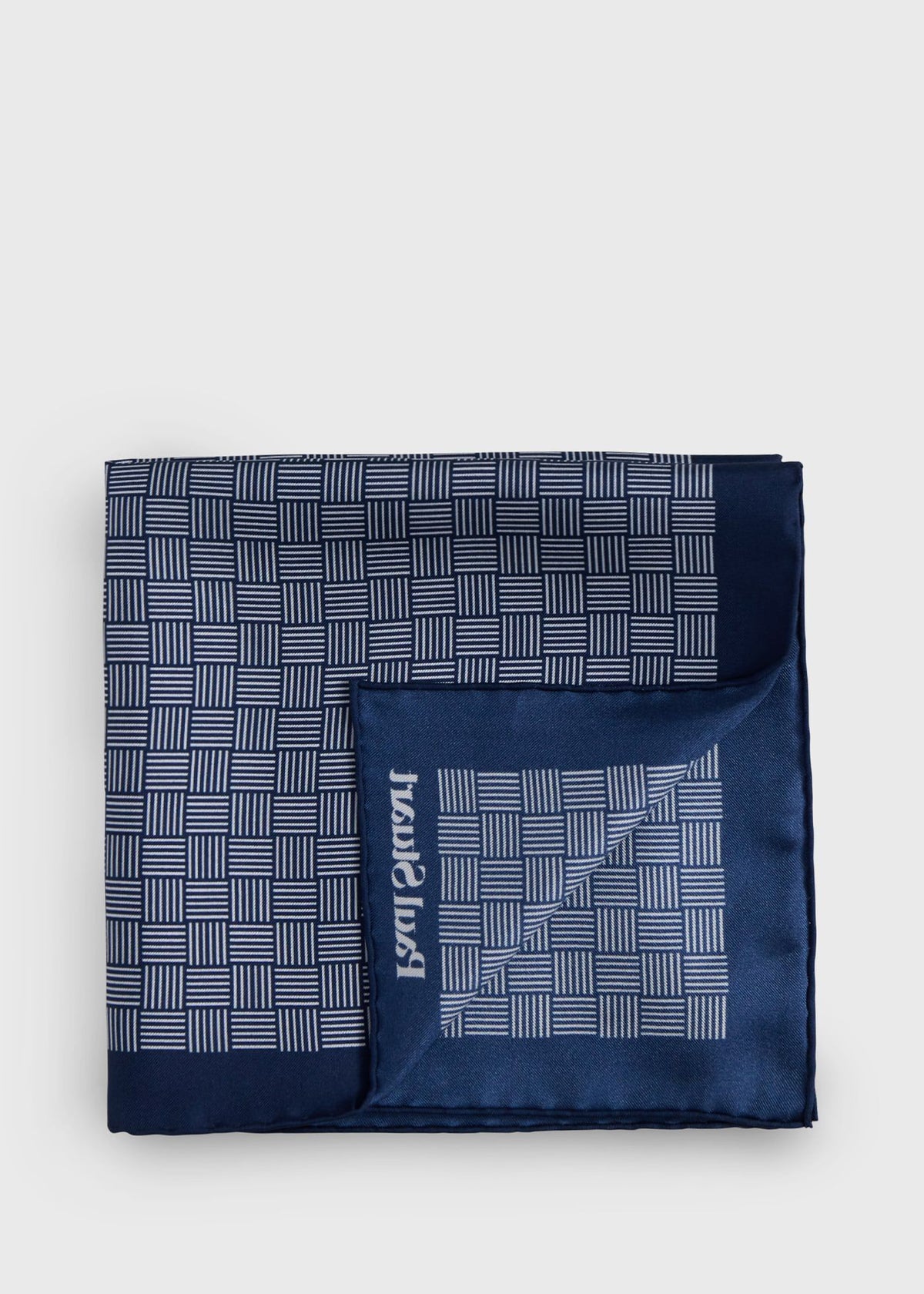 Printed Silk Parquet Pocket Square - Paul Stuart Value