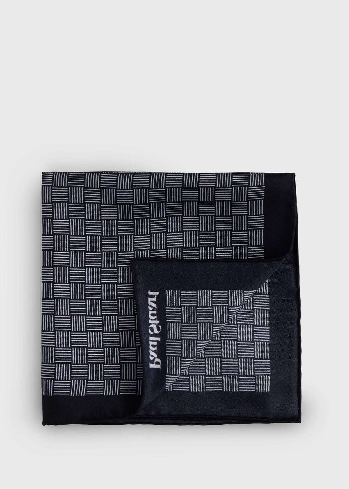 Printed Silk Parquet Pocket Square - Paul Stuart Everyday