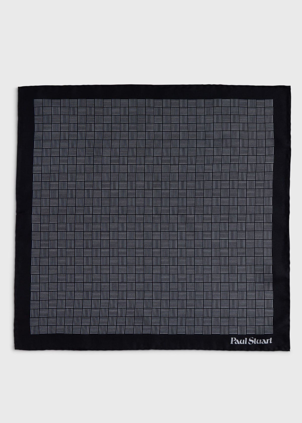 Printed Silk Parquet Pocket Square - Paul Stuart Everyday