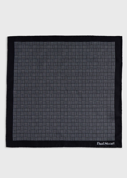 Printed Silk Parquet Pocket Square - Paul Stuart Everyday