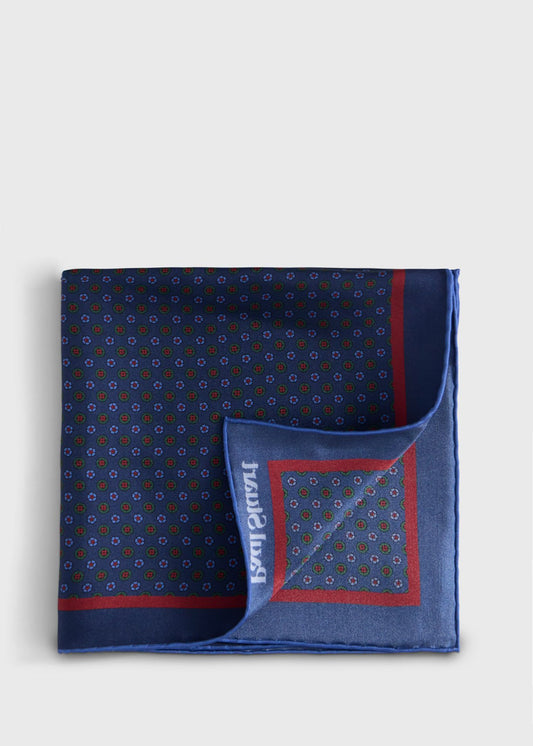 Micro Medallion Print Pocket Square - Paul Stuart Signature