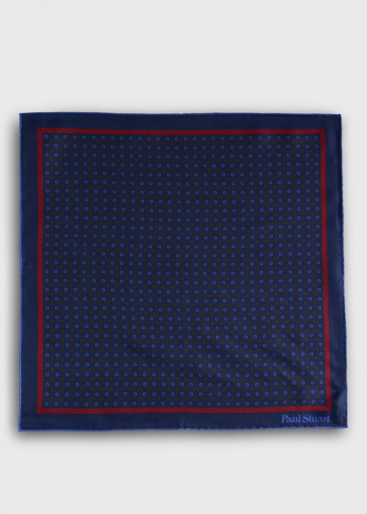 Micro Medallion Print Pocket Square - Paul Stuart Signature