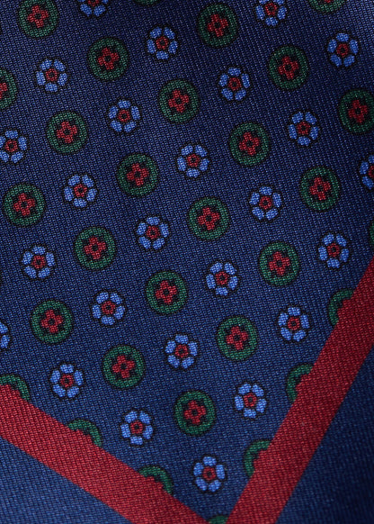Micro Medallion Print Pocket Square - Paul Stuart Signature