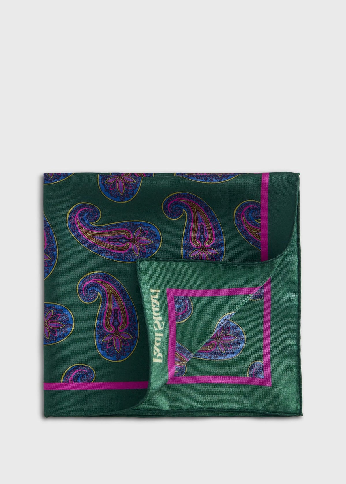 Paisley Print Pocket Square - Paul Stuart Deals