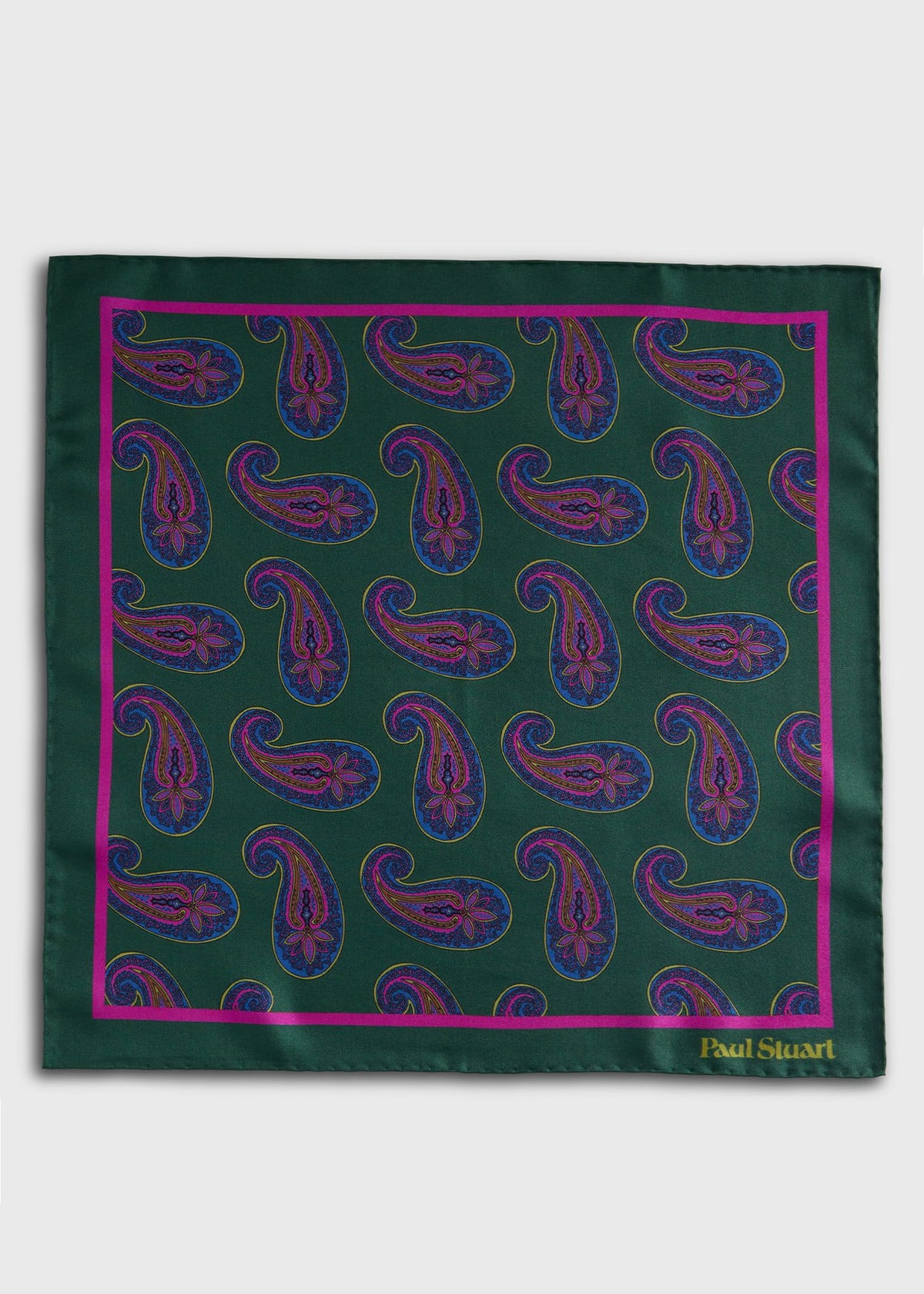 Paisley Print Pocket Square - Paul Stuart Deals