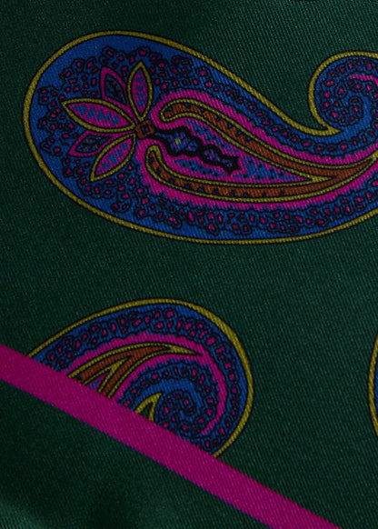 Paisley Print Pocket Square - Paul Stuart Deals
