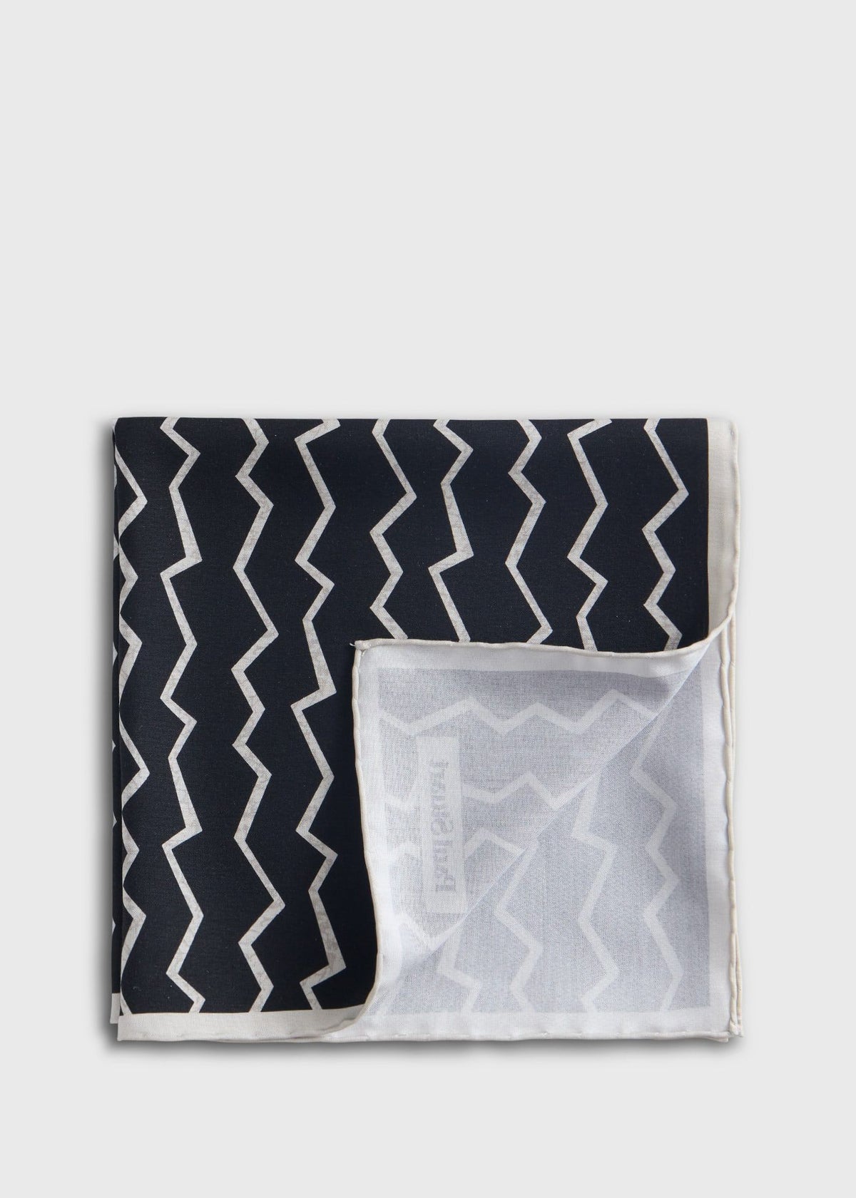 Silk Printed Geometric Pocket Square - Paul Stuart Trending
