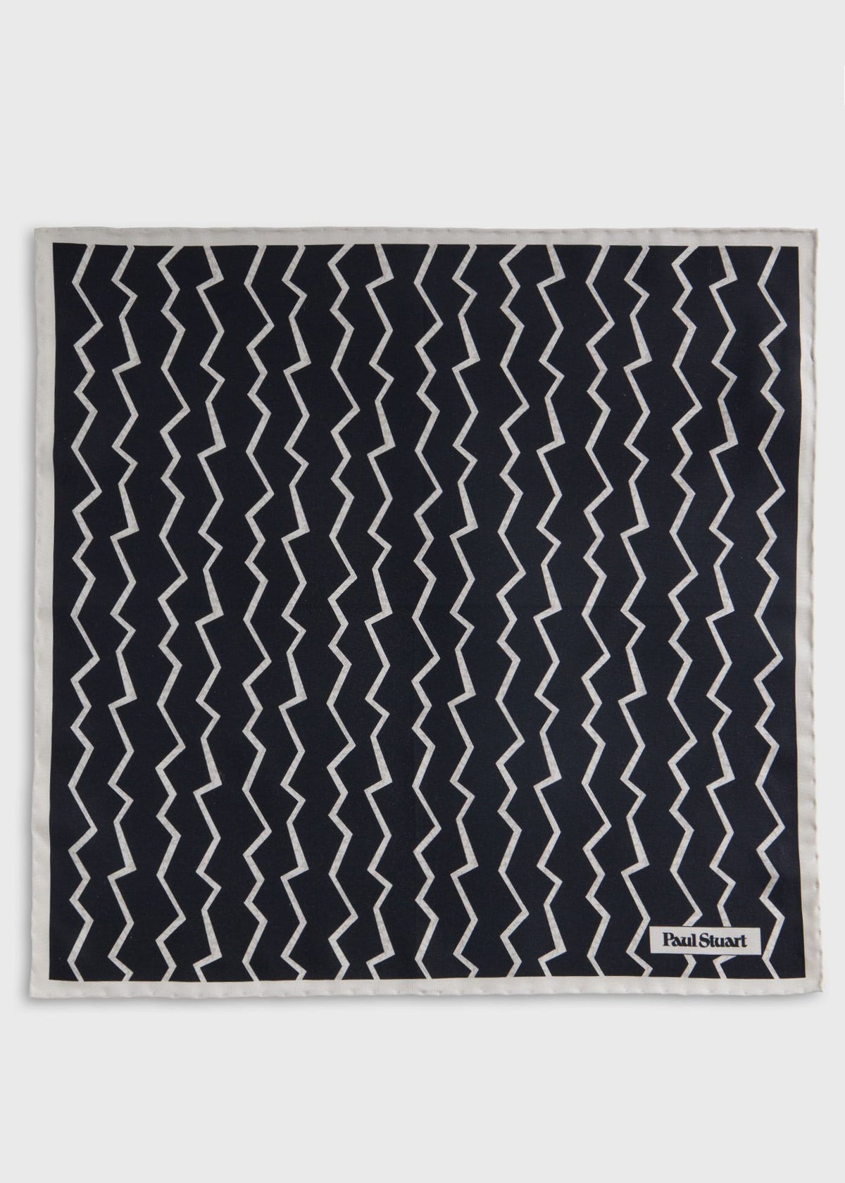 Silk Printed Geometric Pocket Square - Paul Stuart Trending