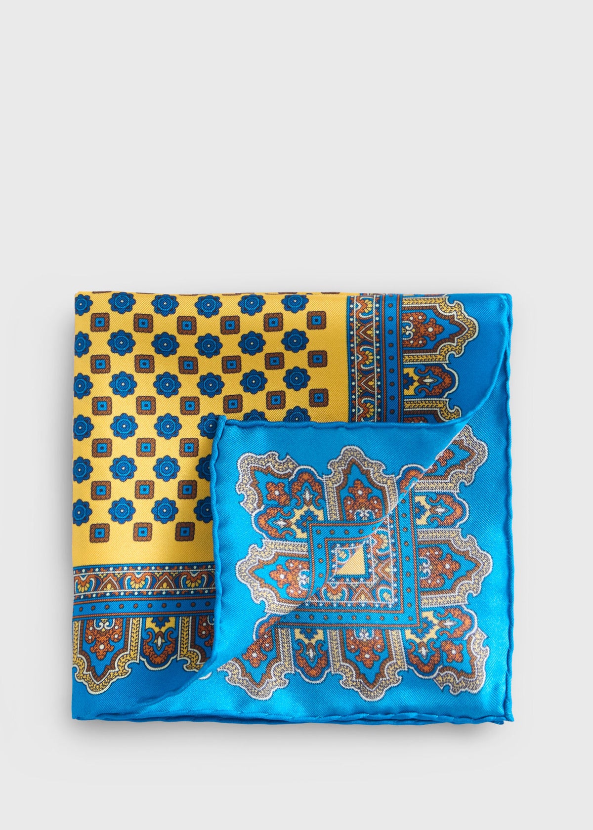 Medallion Print Pocket Square - Paul Stuart Signature