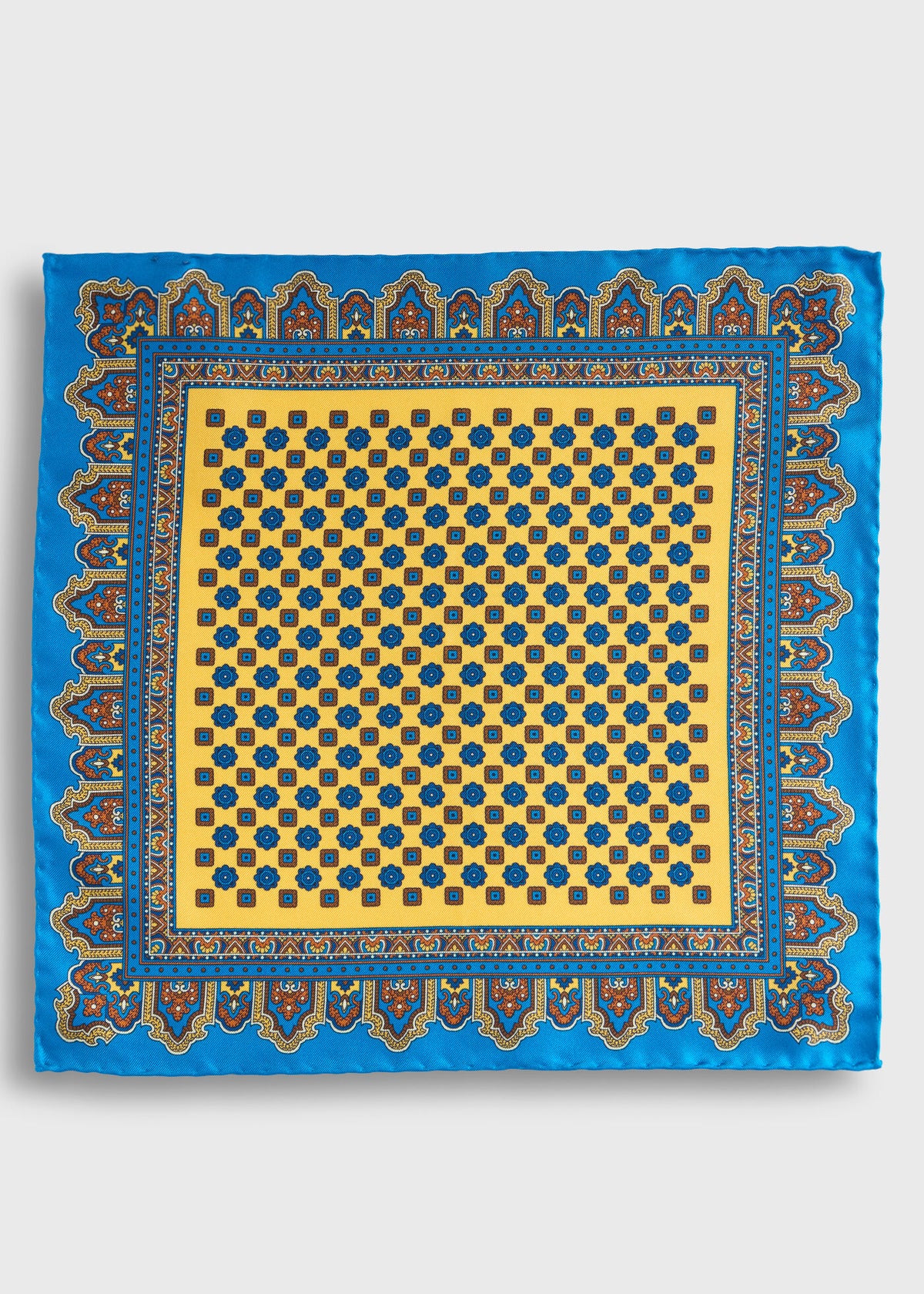 Medallion Print Pocket Square - Paul Stuart Signature