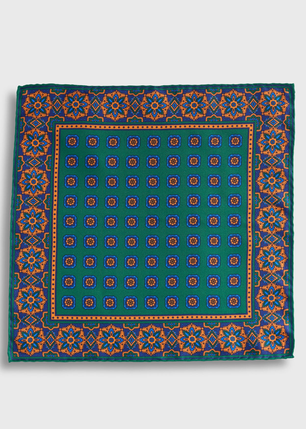 Medallion Print Pocket Square - Paul Stuart Signature