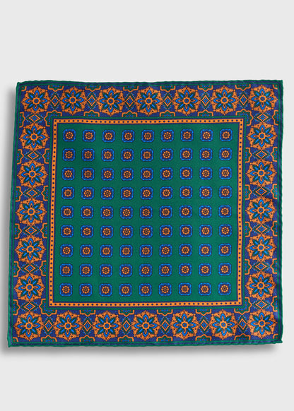 Medallion Print Pocket Square - Paul Stuart Signature