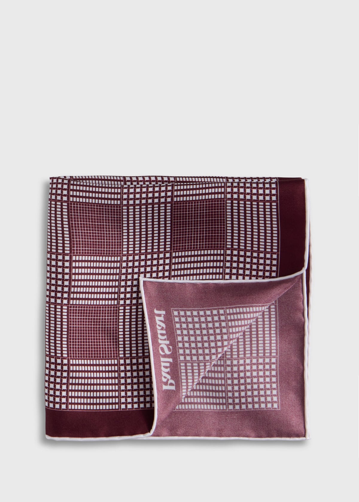 Glen Plaid Silk Pocket Square - Paul Stuart New