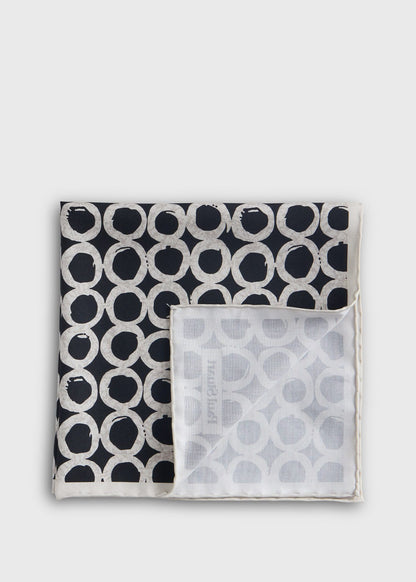 Geometric Print Silk Pocket Square - Paul Stuart Discount