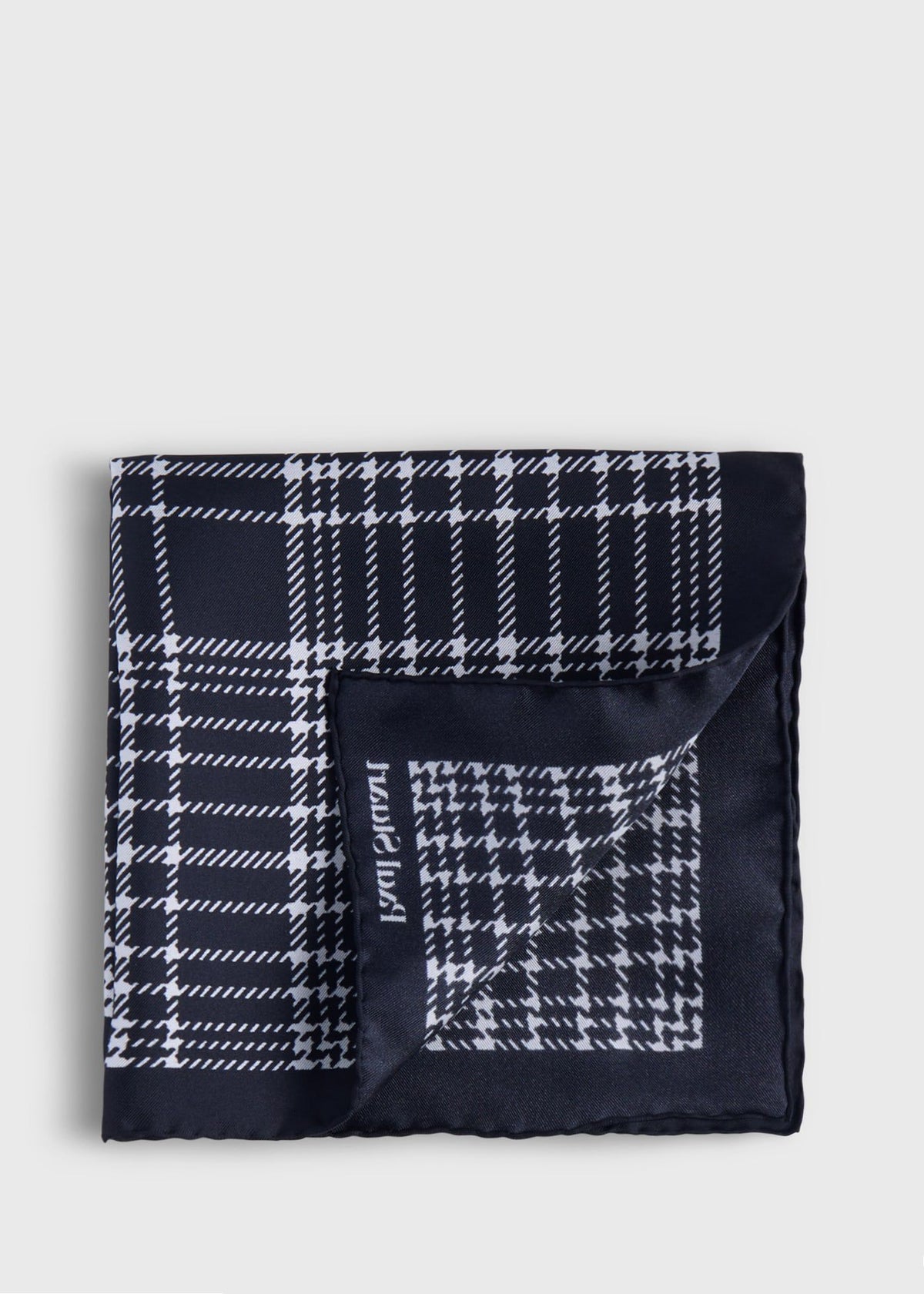 Printed Silk Plaid Pocket Square - Paul Stuart Discount