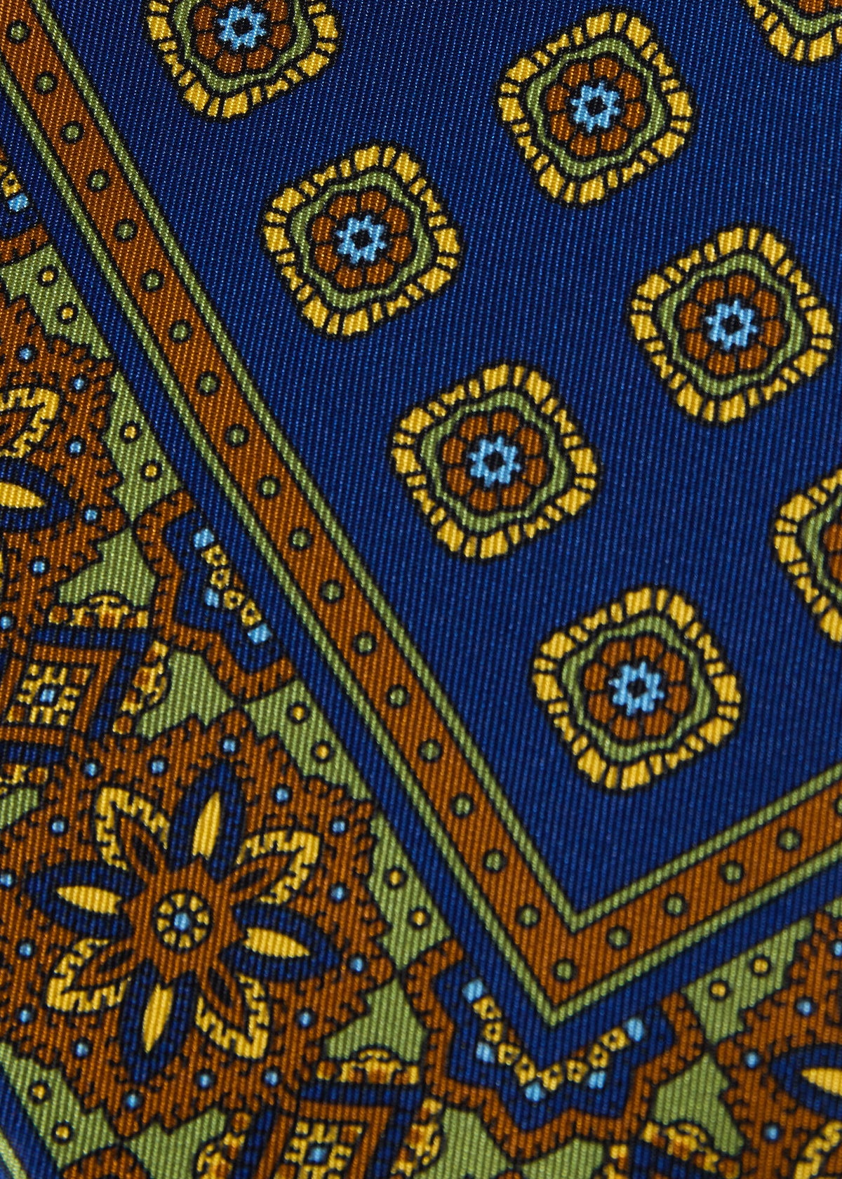 Medallion Print Pocket Square - Paul Stuart Sale
