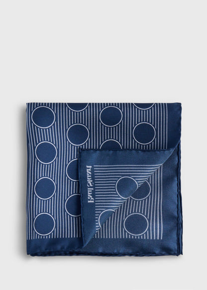 Printed Silk Large Dot Pocket Square - Paul Stuart Trending