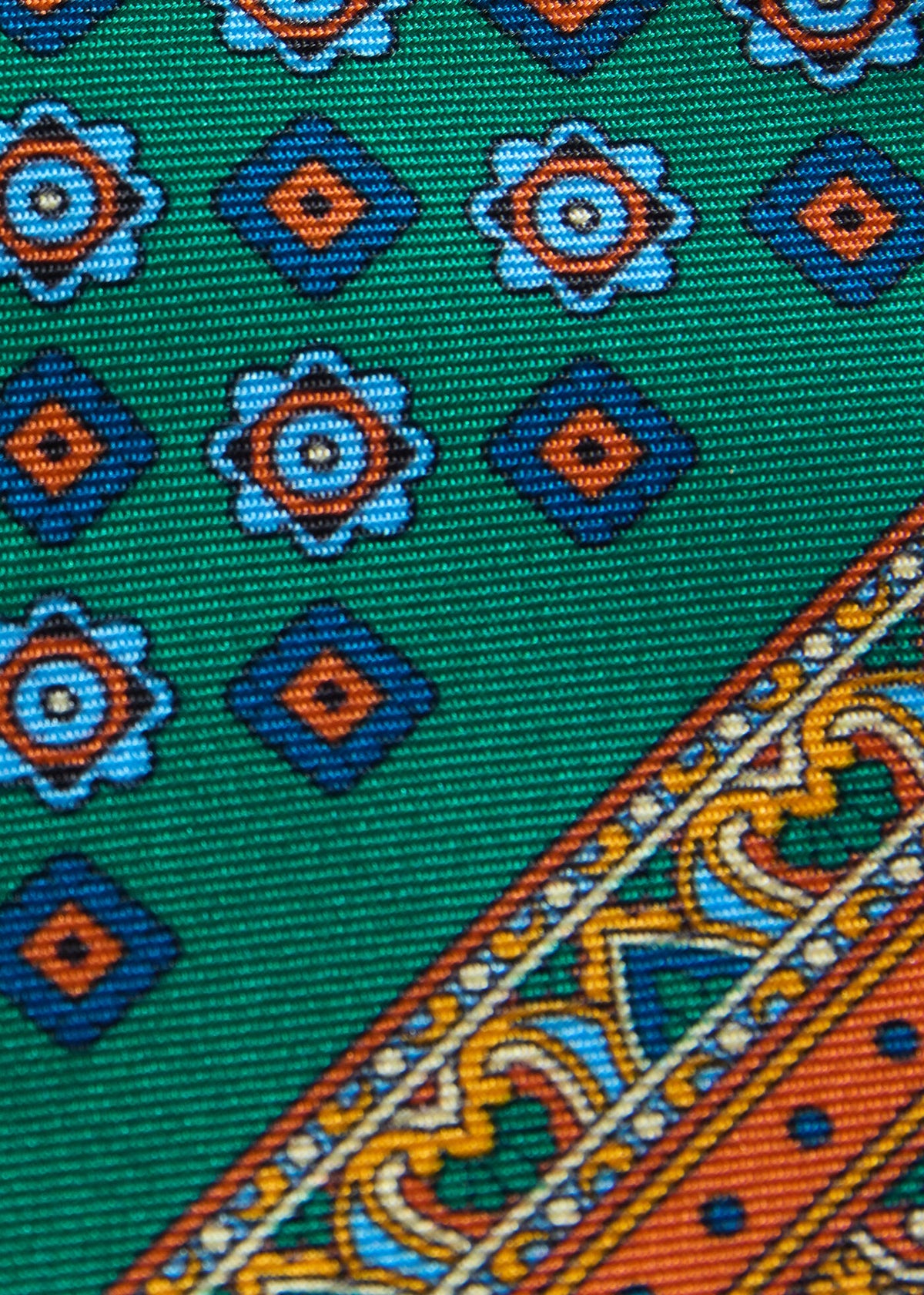 Medallion Print Pocket Square - Paul Stuart Sale