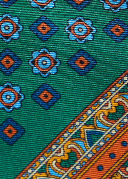 Medallion Print Pocket Square - Paul Stuart Sale