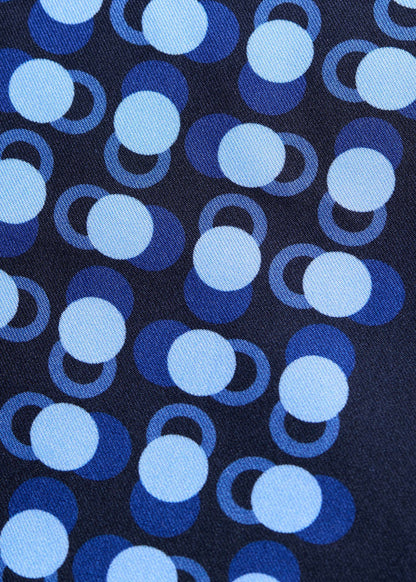 Geometric Dot Print Pocket Square - Paul Stuart Value