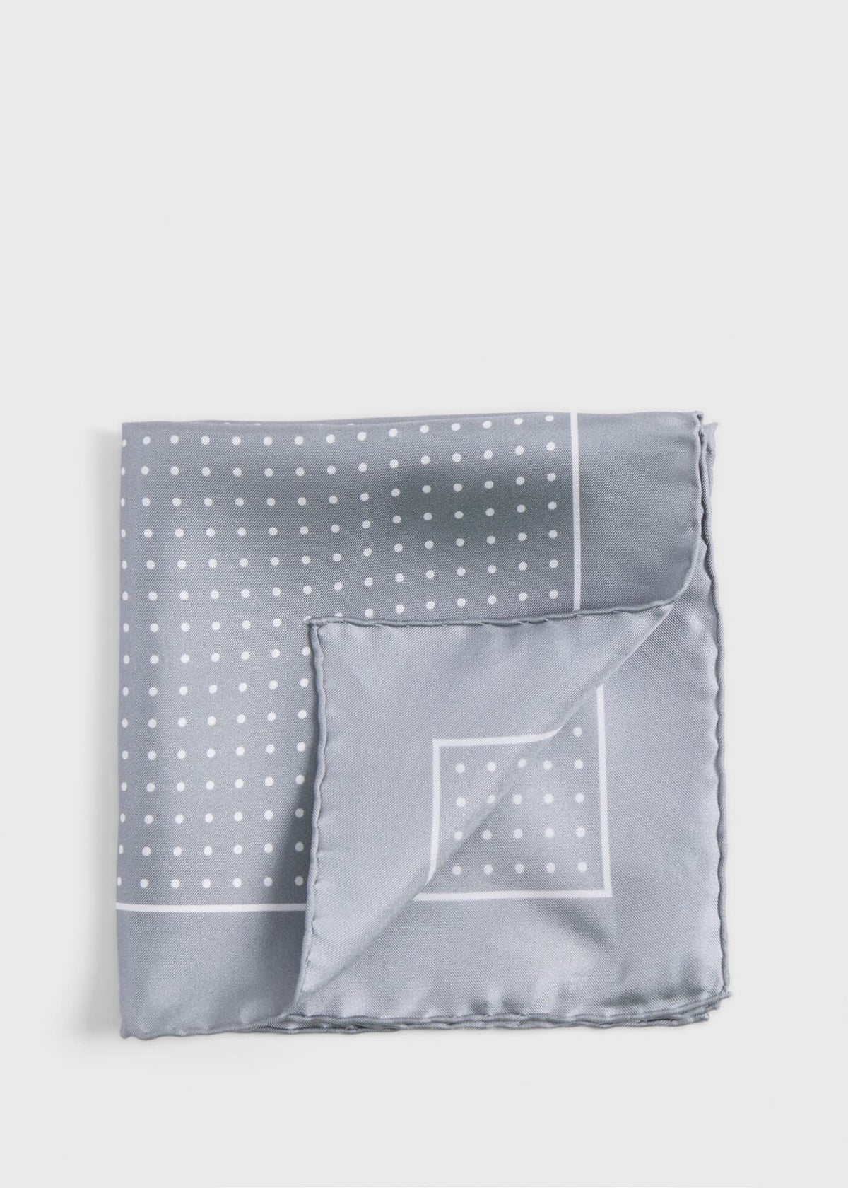 Silk Twill Dot Print Pocket Square - Paul Stuart Classic