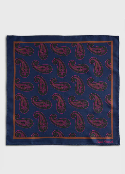 Paisley Print Pocket Square - Paul Stuart Quality