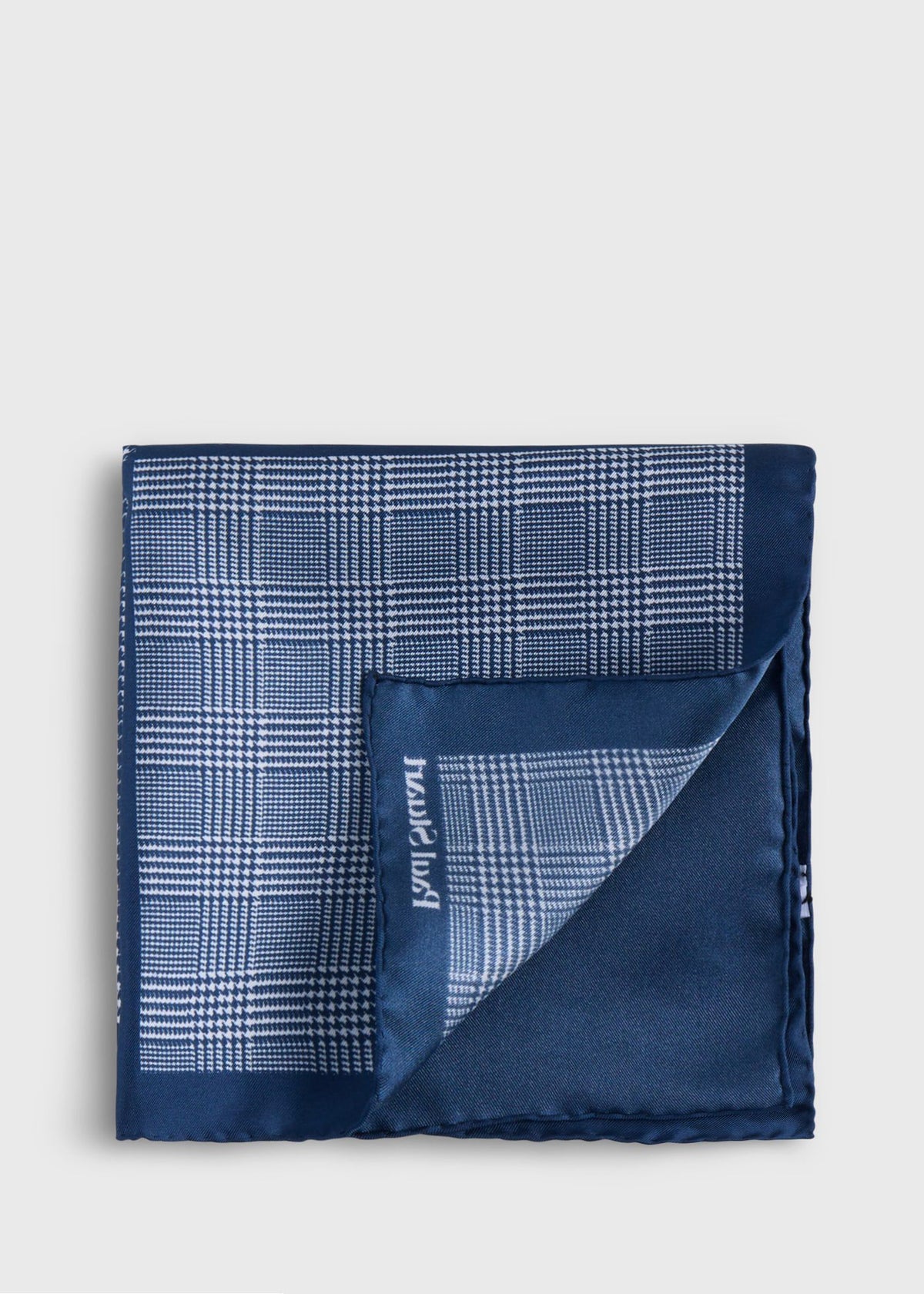 Printed Silk Glenn Plaid Pocket Square - Paul Stuart Classic