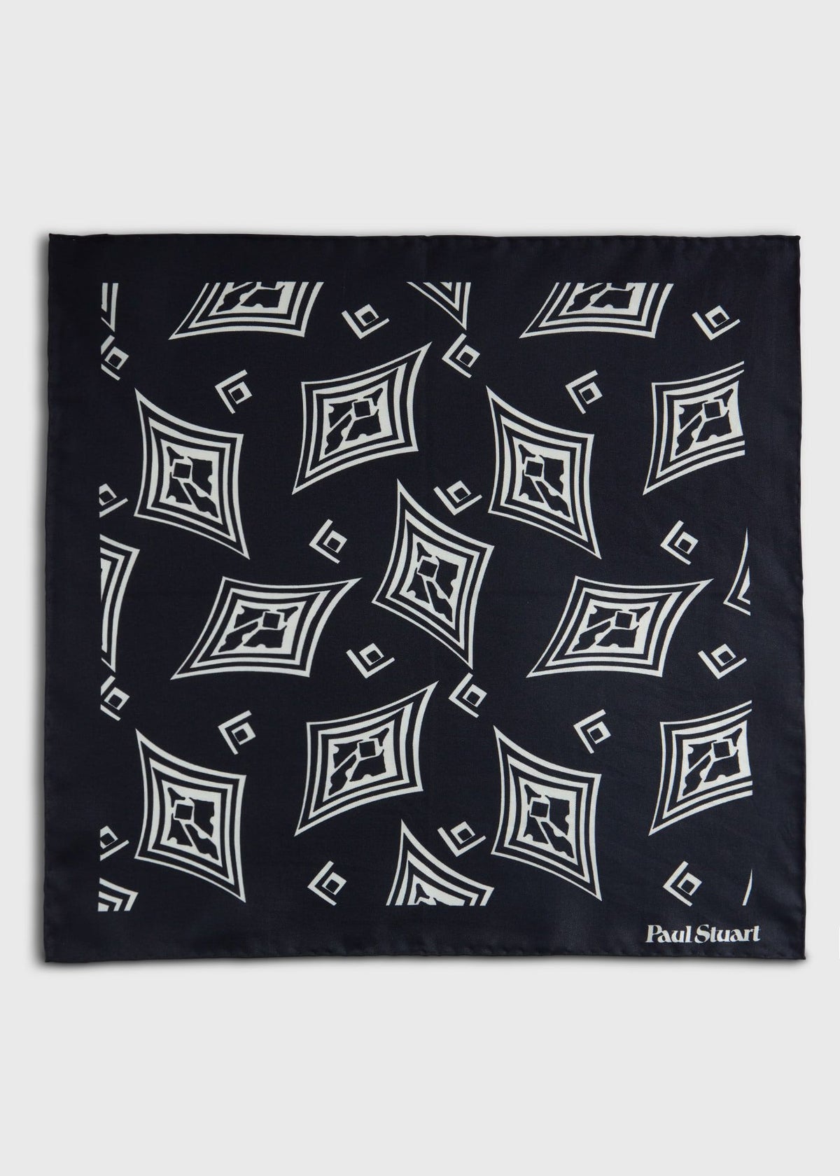 Geometric Print Pocket Square - Paul Stuart Best Price