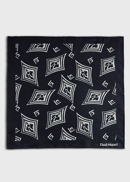 Geometric Print Pocket Square - Paul Stuart Best Price
