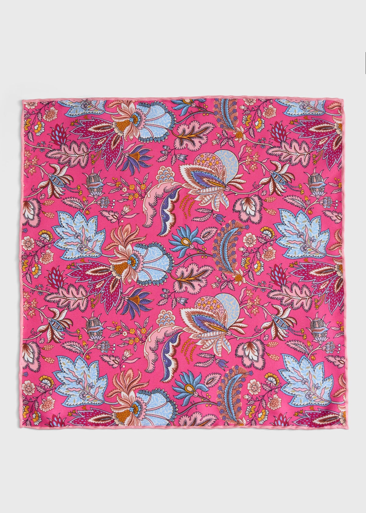 Printed Silk Floral Pocket Square - Paul Stuart Premium