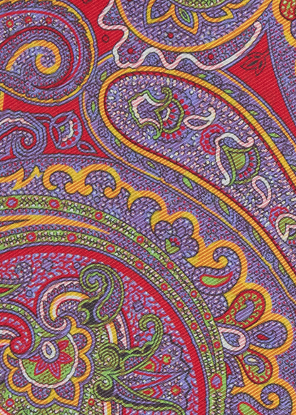 Printed Silk Paisley Pocket Square - Paul Stuart Latest