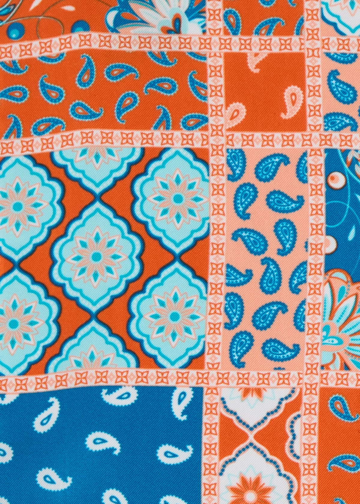 Printed Silk Patchwork Pocket Square - Paul Stuart Premium